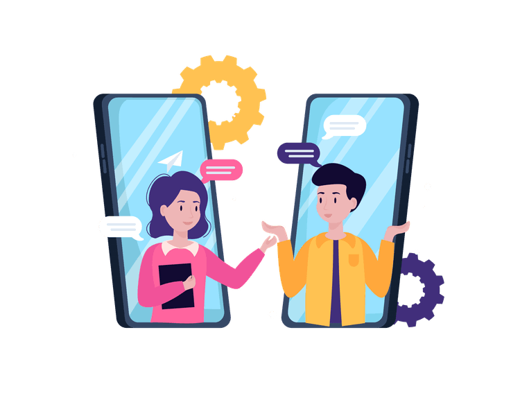 Transparent communication process illustration